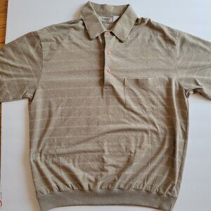Classics By Palmland Mens Beige Short Sleeve Polo Shirt XL